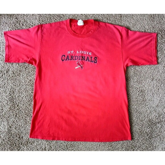 Vintage St. Louis Cardinals T-Shirt Men's XL Red Short Sleeve - Picture 1 of 6